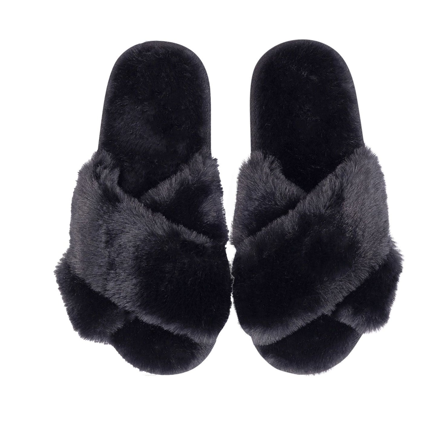 Splosh SnuggUps Women's Cross Open Toe Black Medium EU38-39