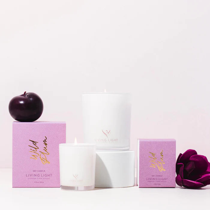 Living Light Wild Plum Soy Candle Mini