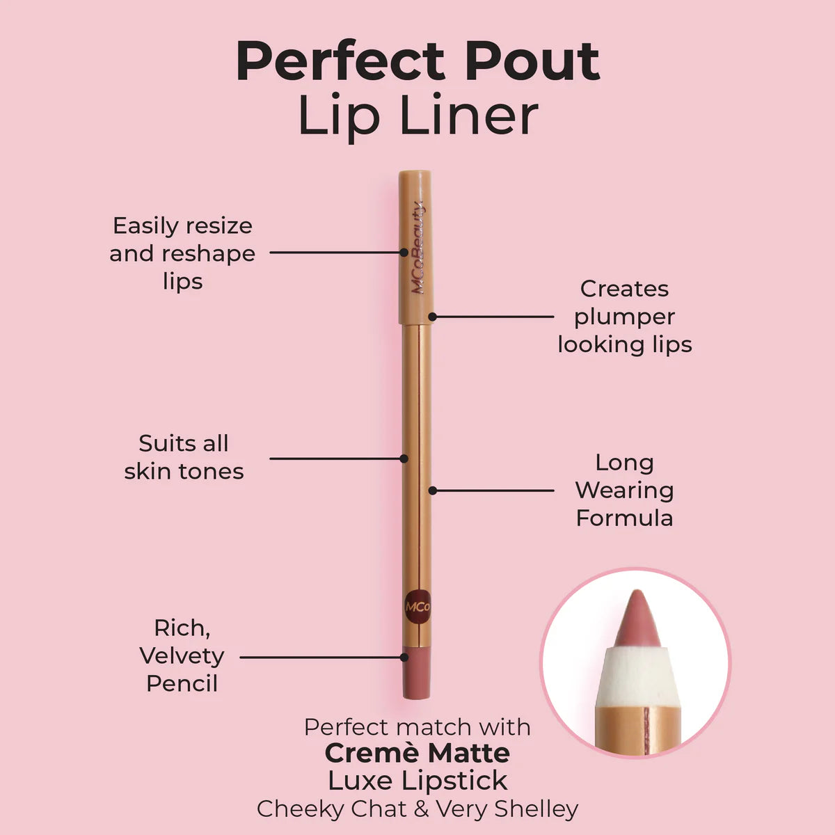 MCoBeauty Perfect Pout Lip Liner Cheeky Chat