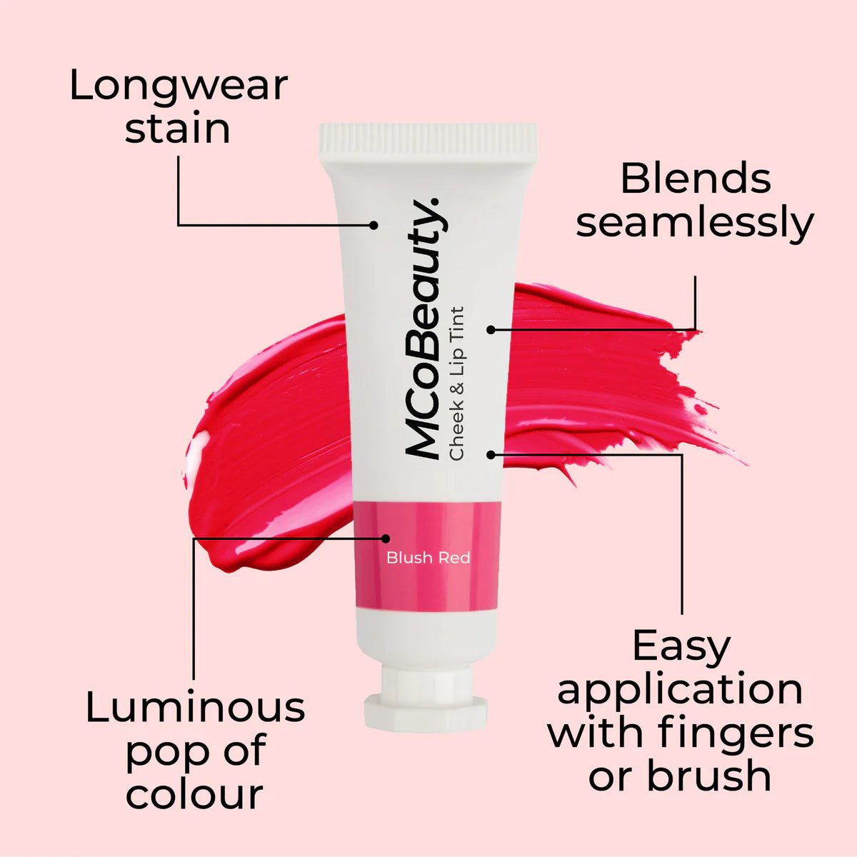 MCoBeauty Cheek & Lip Tint Blush Red