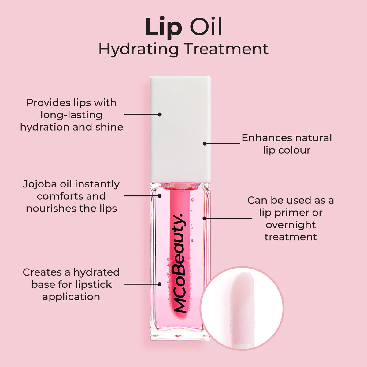 MCoBeauty Lip Oil Hydrating Treatment Sheer Rose