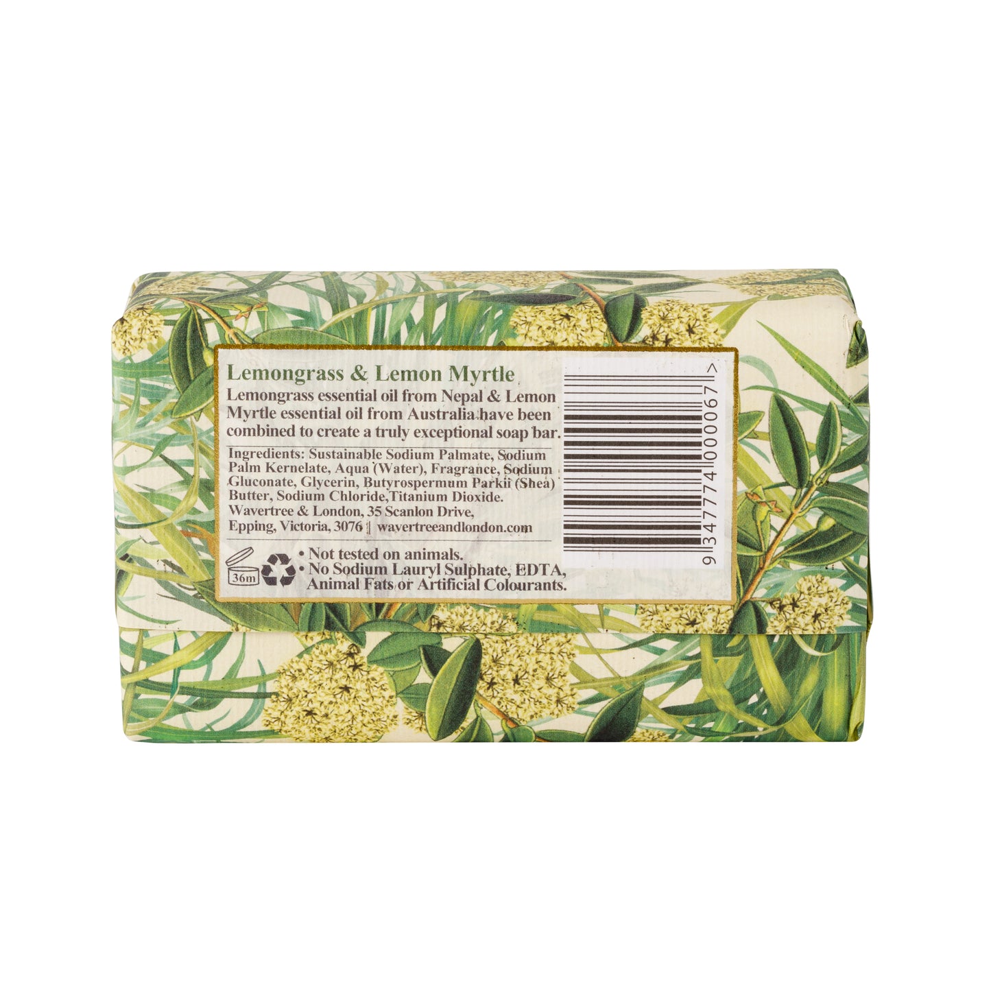 Wavertree & London Lemongrass & Lemon Myrtle Soap Bar