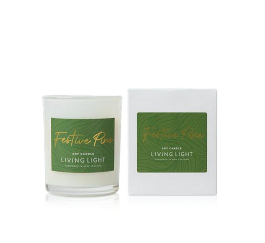 Living Light Festive Pine Soy Candle Mini