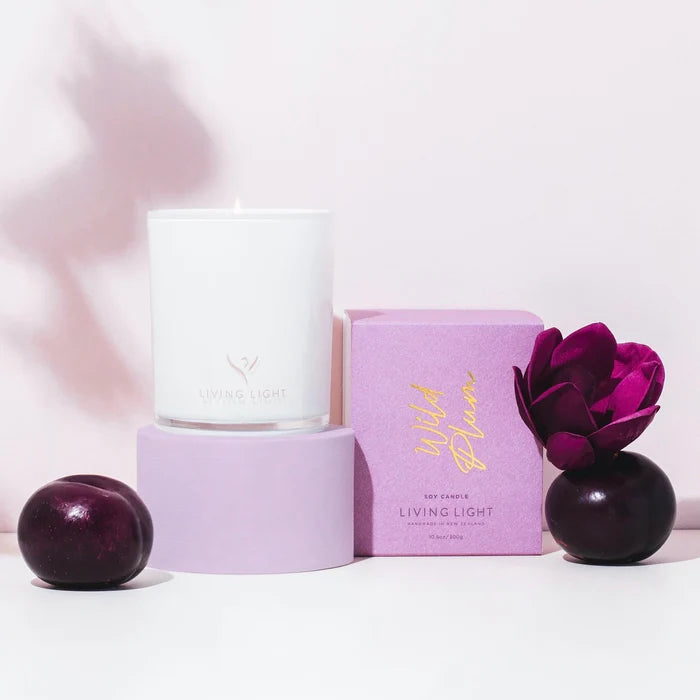 Living Light Wild Plum Soy Candle Large