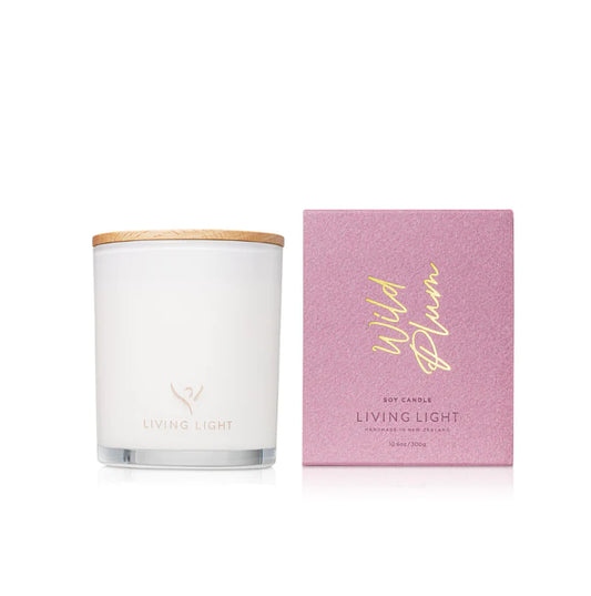 Living Light Wild Plum Soy Candle Large