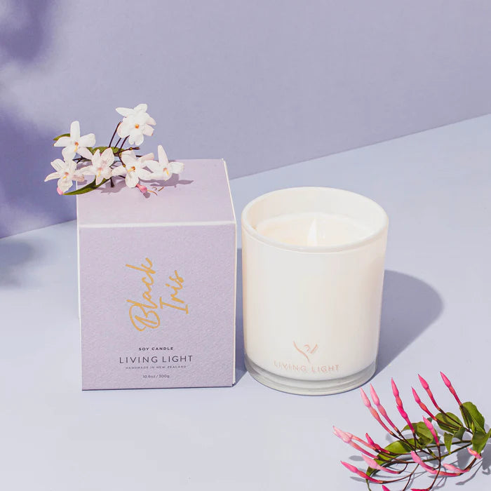 Living Light Black Iris Soy Candle Large