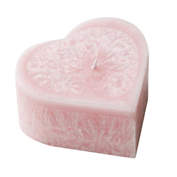Living Light Peony Rose Heart Candle