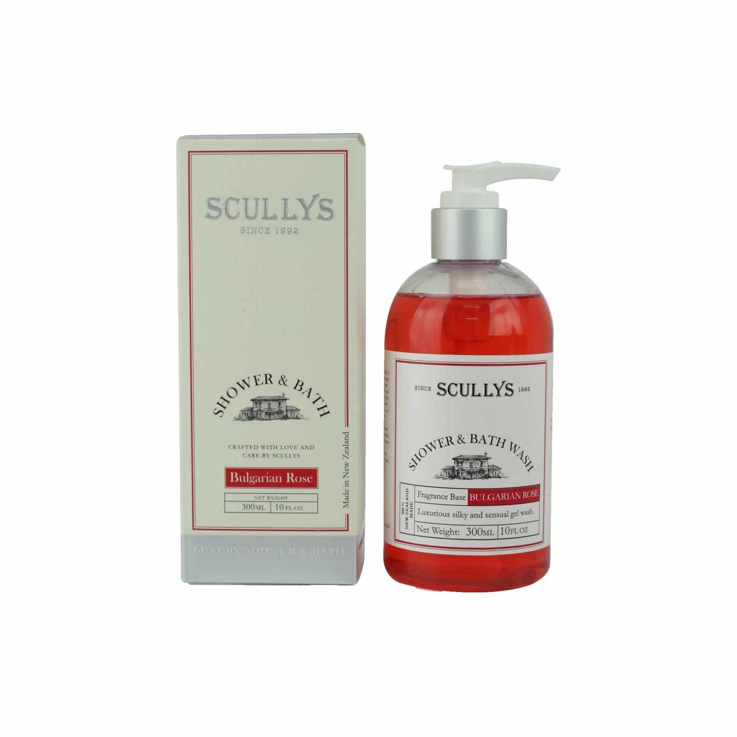 Scullys Rose Shower & Bath Wash 300ml